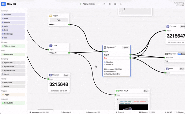 FlowOS modern UI